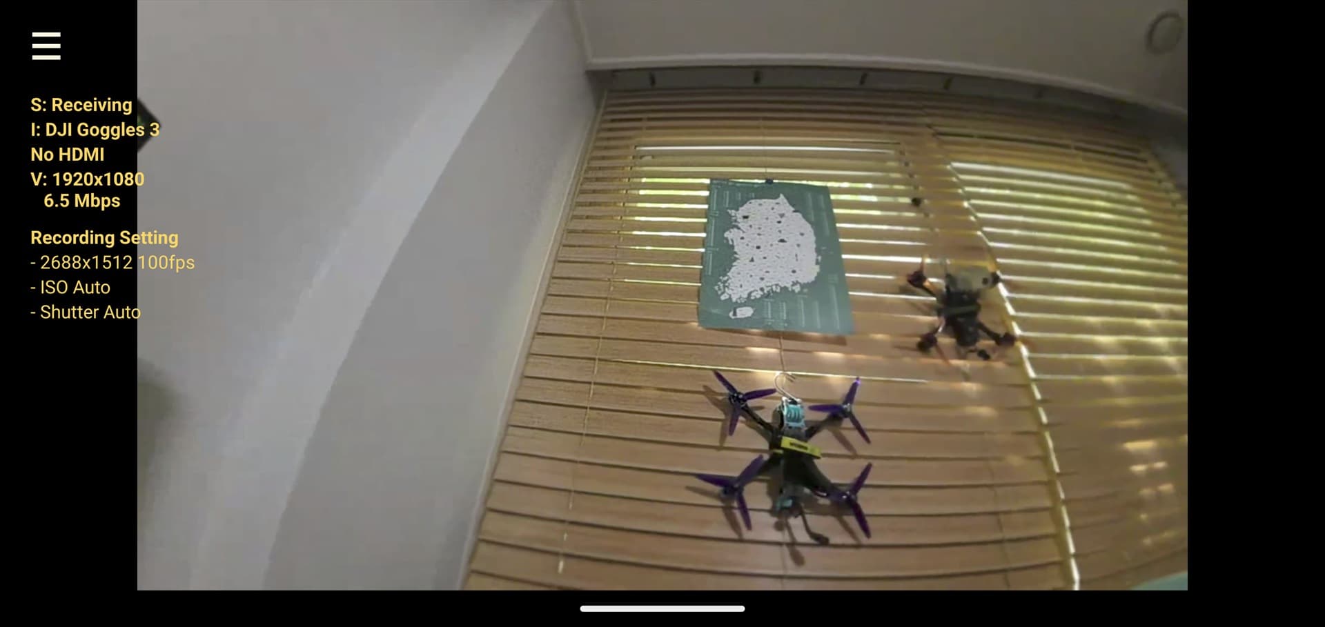 GoggleBox DJI 고글 영상 수신 화면