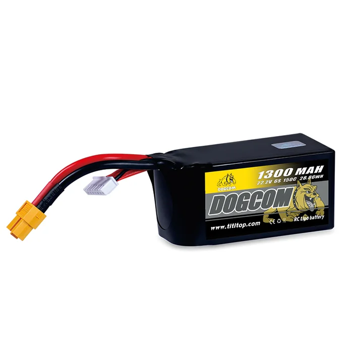 DOGCOM 1300mAh 6S 22.2V 150C Lithium Polymer