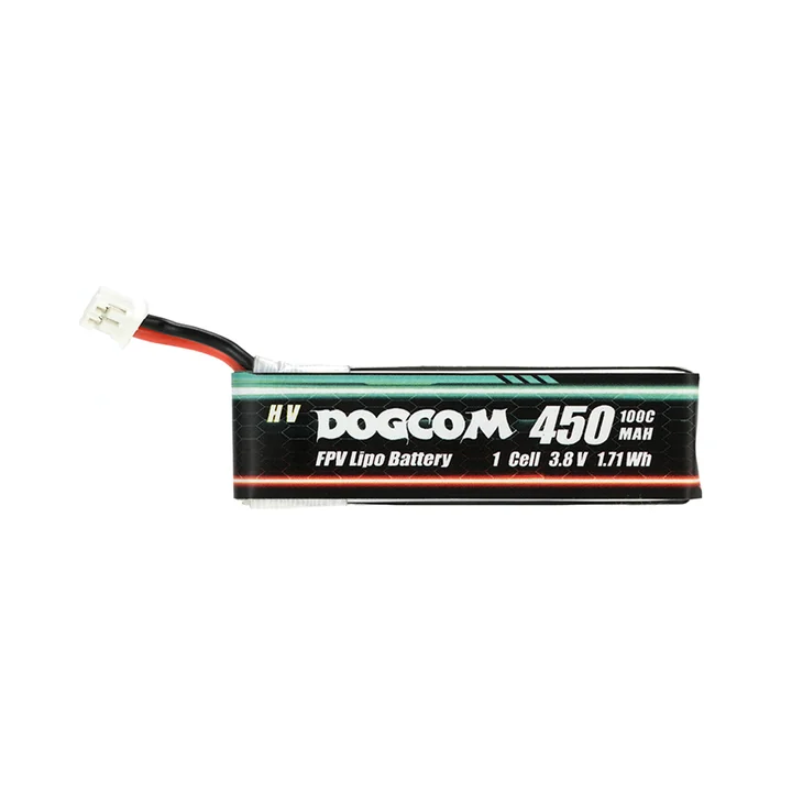 DOGCOM 450mAh 100C 1S 3.8V LiHV Battery with BT2.0/PH2.0 plug