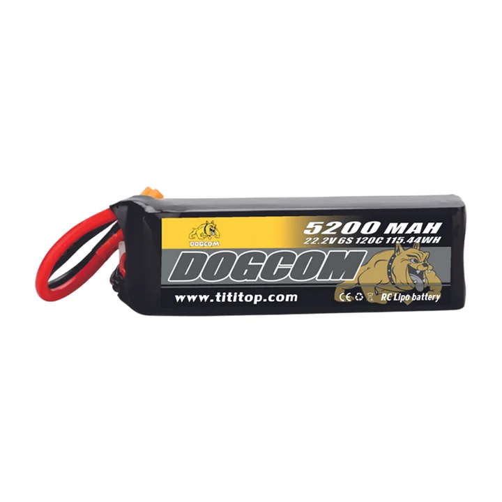 DOGCOM 5200mAh 120C 22.2V 6S 120C CineLifter LiPo Battery with XT90 plug