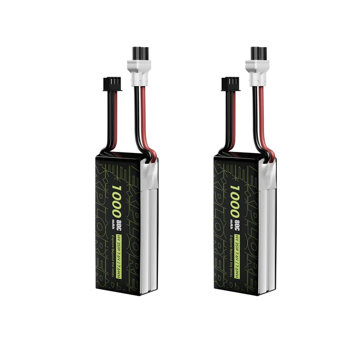 FLYWOO Explorer 1000mAh LiHV 2S 80C Battery XT30UP