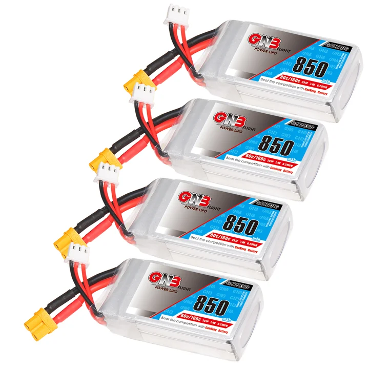 GNB 2S 7.4V 850mAh 80C XT30 LiPo Battery