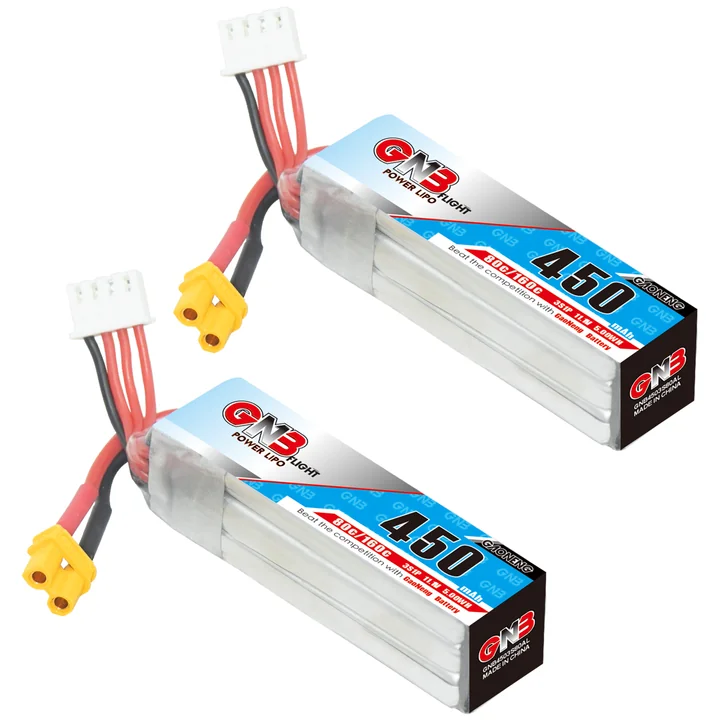 GNB 3S 11.1V 450mAh 80C XT30 LiPo Battery Long Type