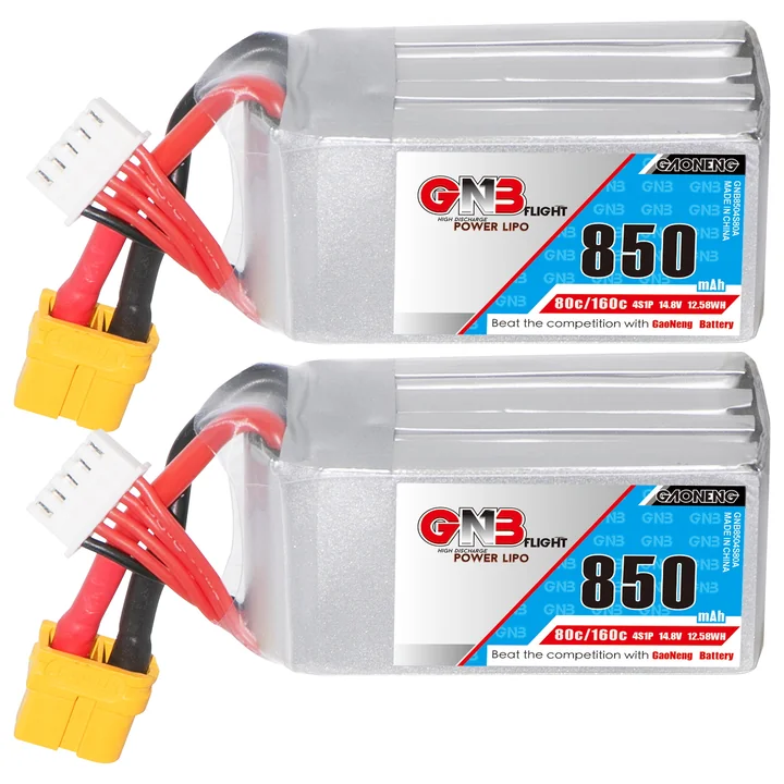 GNB 4S 14.8V 850mAh 80C XT60 LiPo Battery