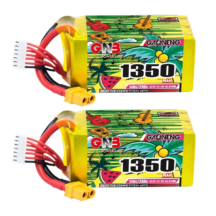GNB 6S 22.2V 1350mAh 140C XT60 LiPo Battery
