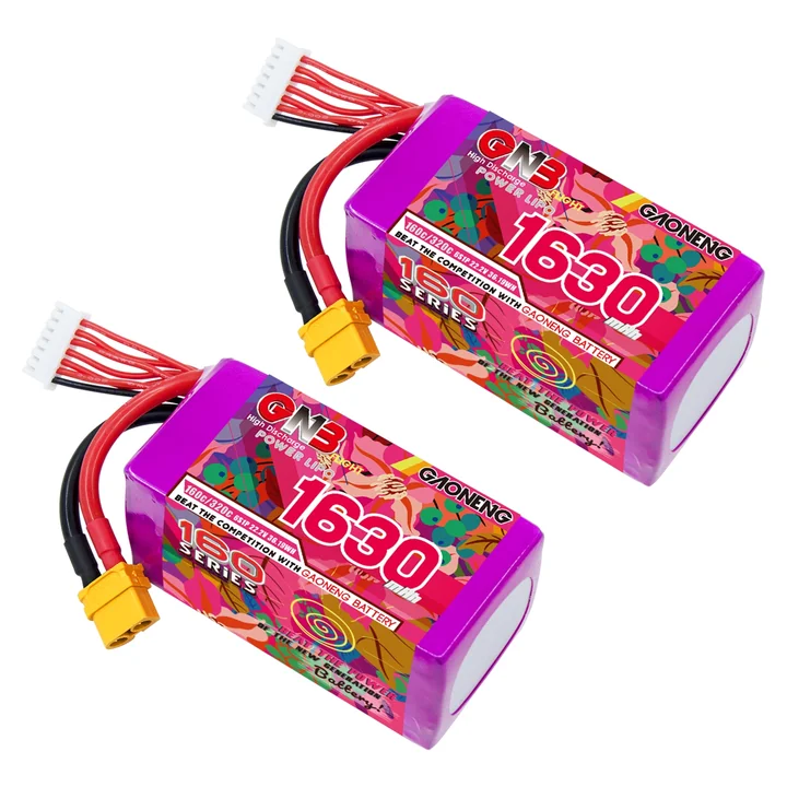 GNB 6S 22.2V 1630mAh 160C XT60 LiPo Battery