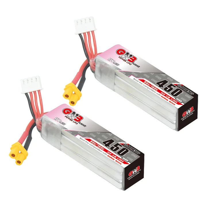 GNB LiHV 3S 11.4V 450mAh 80C XT30 LiPo Battery Long Type
