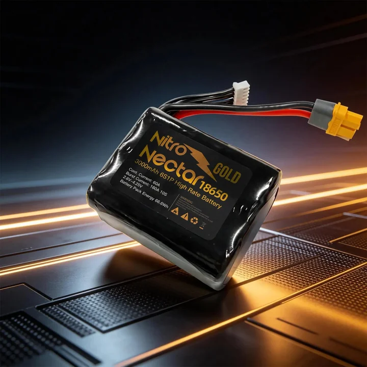 NewBeeDrone Nitro Nectar Gold JP30 18650 6S1P 3000mAh