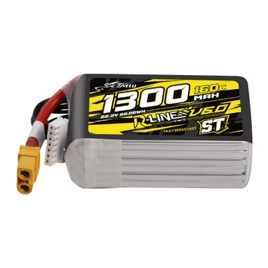 Tattu 1300mAh 6S 160C 22.2V ST Lipo Battery | XT60 Plug | R-Line 6.0