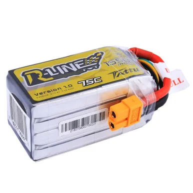 Tattu 1550mAh 4S 75C 14.8V Lipo Battery | XT60 Plug | R-Line 1.0