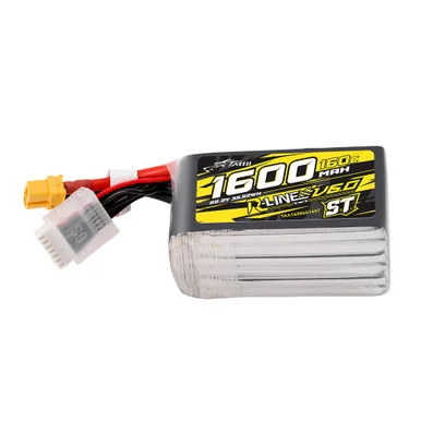 Tattu 1600mAh 6S 160C 22.2V ST Lipo Battery | XT60 Plug | R-Line 6.0