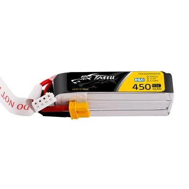Tattu 450mAh 3S 95C 11.4V(HV) Long Lipo Battery | XT30 Plug | FPV Classic