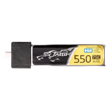 Tattu 550mAh 1S 75C 3.8V(HV) Lipo Battery | BT 2.0 Plug | FPV Classic