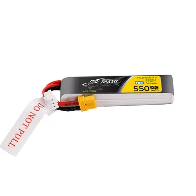 Tattu 550mAh 2S 7.6V(HV) Long Lipo Battery | XT30 Plug | FPV Classic