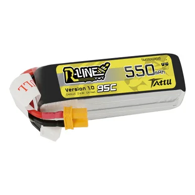Tattu 550mAh 4S 95C 14.8V Lipo Battery | XT30 Plug | R-Line 1.0