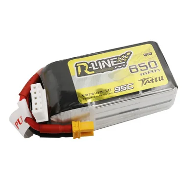 Tattu 650mAh 4S 95C 14.8V Lipo Battery | XT30 Plug | R-Line 1.0