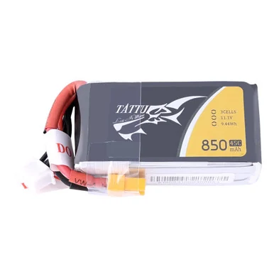 Tattu 850mAh 3S 45C 11.1V Lipo Battery | XT30 Plug | FPV Classic